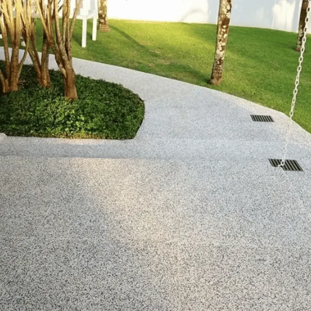 Restauração de piso de granilite e paviflex em área externa